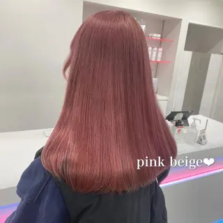セミロング ブリーチなし暖色 💗AKARI💗のヘアスタイル