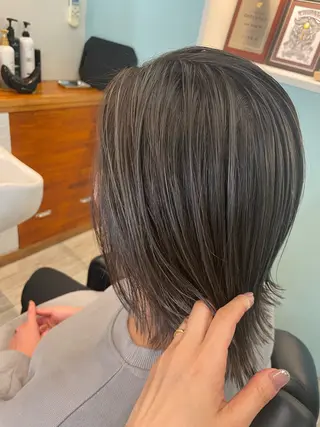 ミディアム カラー 通い続けられるサロン ママ美容師　明日香のヘアスタイル
