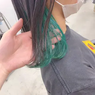 ミディアム カラー leben serikaのヘアスタイル