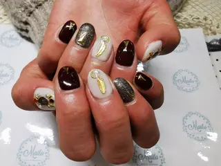 ネイル ネイルリボン 受付スタッフのネイルデザイン