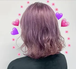 ミディアム カラー ヘアアレンジ 縮毛矯正/髪質改善/ ブリーチ毛/木元渓太のヘアスタイル