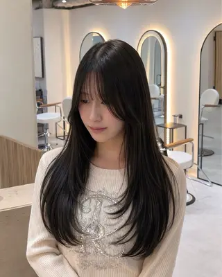 ロング 学生人気No1🩶 韓国風/艶髪/輝士のヘアスタイル