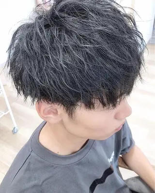 ミディアム メンズパーマ波巻き 🌳大森悠登🌳のヘアスタイル