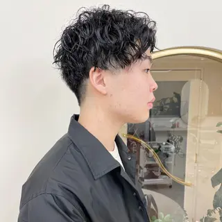 パーマ メンズ ショート・ボブ ・ウルフ✂︎IMAIのヘアスタイル