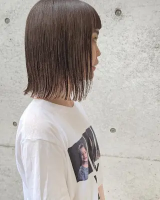 ミディアム カラー ヘアアレンジ パーマ mowen RUIのヘアスタイル