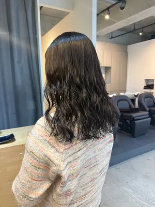ミディアム 🌿朝5分でお洒落 パーマスタイル🌿のヘアスタイル