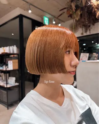 ミディアム ハイトーン/パーマ 大名 sakiのヘアスタイル