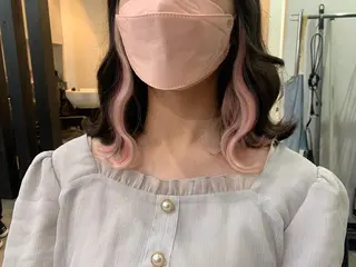 ミディアム カラー パーマ ヘアアレンジ メンズ キッズ ネイル マツエク・マツパ アイブロウ 🤍韓国風レイヤー/ 艶髪🤍鳥越美羽のヘアスタイル