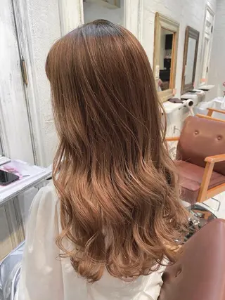 セミロング カラー ブリーチ koheiのヘアスタイル
