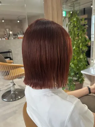 ミディアム カラー 🎀似合わせカット/ ボブ/佐瀬千枝🎀のヘアスタイル