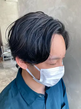 ショート カラー メンズ 波巻きスパイラルパー マ/シャドウパーマ駿のヘアスタイル
