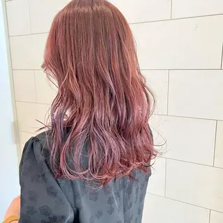 セミロング カラー フルガキ ハルカ天神美容室のヘアスタイル