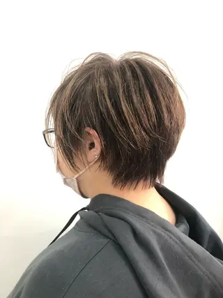 ショート カラー メンズカット デザインカラーのヘアスタイル