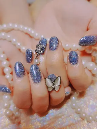 ネイル フィルイン・深爪矯正 長さ出し🎀のネイルデザイン