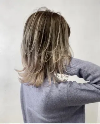 ミディアム カラー LUSTRE クロサワのヘアスタイル