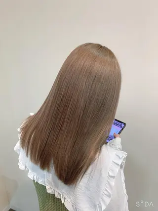ミディアム カラー 店長/骨格診断/美髪 髪質改善/松若　優のヘアスタイル