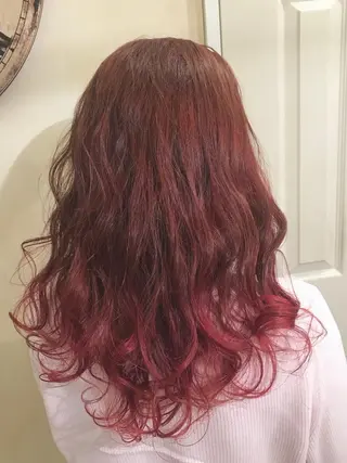 ロング カラー 岩谷/ブリーチ 🪽透明感カラーのヘアスタイル