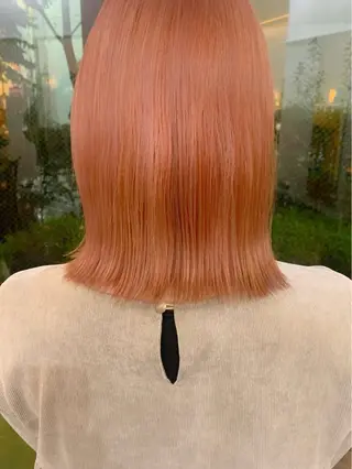 セミロング カラー ✨顔まわりカット ✨渋谷人気No.1✨のヘアスタイル