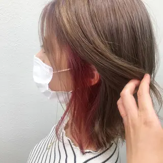 ミディアム カラー レイヤーカット🎀 kanaのヘアスタイル