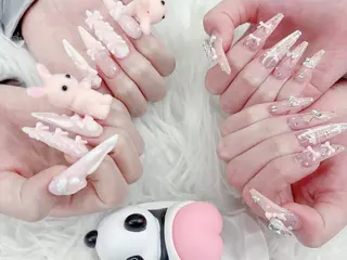 ネイル MoMoA Nail ネイル長さ出し専門店のネイルデザイン