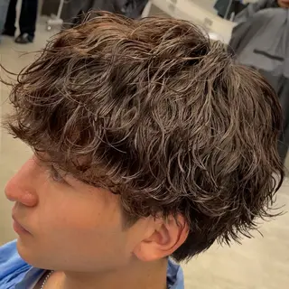 ミディアム パーマ ヘアアレンジ メンズ fifth 石川 凪のヘアスタイル