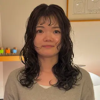 セミロング パーマ hair  space Syrup所属・レディースパーマ/ 合田  有一朗のヘアスタイル