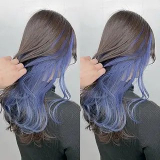 ロング カラー パーマ キッズ 盛れる艶カラー× レイヤーカット/咲来のヘアスタイル