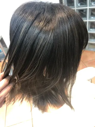 ミディアム カラー 韓国風カット osugiのヘアスタイル