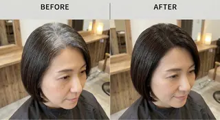 ショート カラー コタロウ ／白髪染めのヘアスタイル