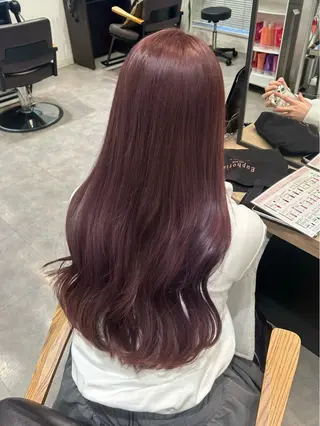 セミロング Ami♡表参道/艶髪 ピンク/盛れカットのヘアスタイル