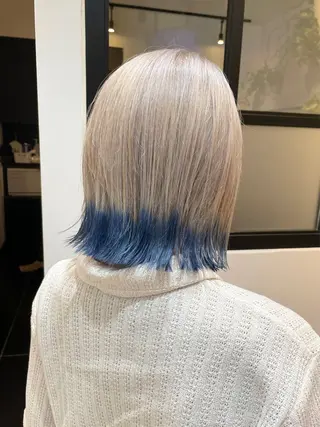 ショート カラー ﾊｲﾄｰﾝ/ｶﾗｰ/ 用賀/稲若健太郎のヘアスタイル