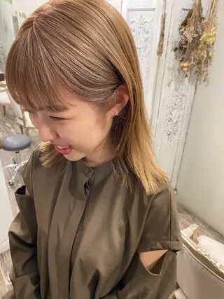 セミロング カラー なぎ🌿.∘[ボブ, ニュアンスカラー]のヘアスタイル