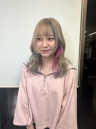 ミディアム カラー ブリーチカラー🫧 森　凪沙のヘアスタイル