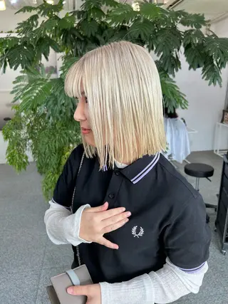 ミディアム カラー 置田 翔大のヘアスタイル