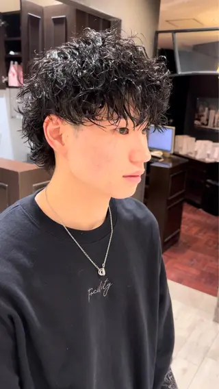 ショート パーマ メンズ 【メンズ特化美容師】 🐍NAO🐍のヘアスタイル