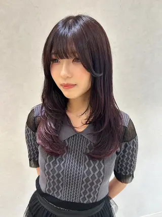 ロング カラー レイヤー/インナー カラー🦋ルイのヘアスタイル
