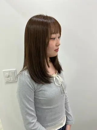セミロング カラー レイヤー/ナチュラル 💐nao.のヘアスタイル