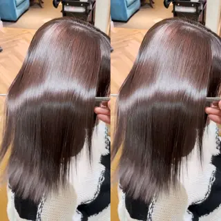 ロング 美髪縮毛矯正🩶 髪質改善/Shinaのヘアスタイル