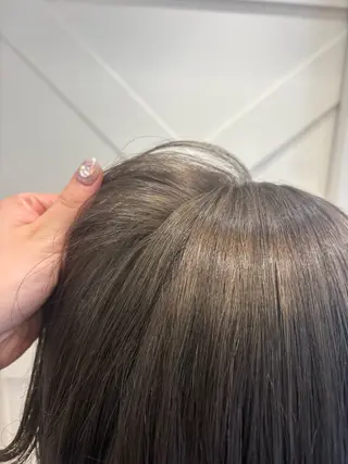 セミロング カラー ハイトーンカラー シールエクステのヘアスタイル