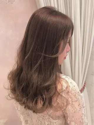 ロング カラー ブリーチなし 透明感カラー/艶髪のヘアスタイル