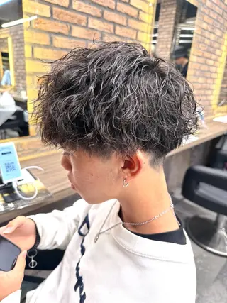 ショート カラー パーマ ヘアアレンジ メンズ キッズ 🔷横浜1のパーマ 職人🔷将太郎のヘアスタイル