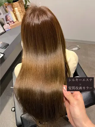 ロング カラー パーマ 堀越 エリのヘアスタイル
