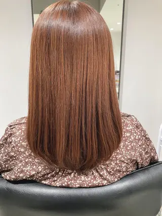 セミロング カラー スキバサミを使わない カット🌼唯🌼のヘアスタイル