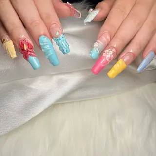 ロング 🌹Belle Nail🌹のネイルデザイン