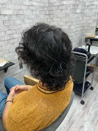 ミディアム カラー パーマ ヘアアレンジ メンズ キッズ ネイル マツエク・マツパ アイブロウ 🔥漢髪特化メンズ マネージャーYUKIのヘアスタイル