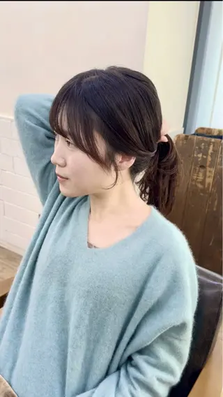 ミディアム カラー パーマ ヘアアレンジ メンズ キッズ レイヤーカット 🌿透け感カラーのヘアスタイル