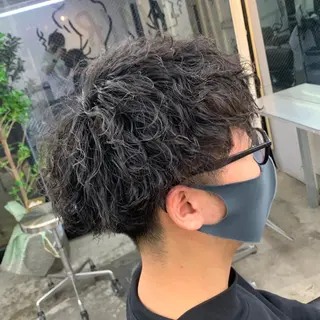 ショート パーマ メンズ メンズ特化美容師/ 藤戸 椋のヘアスタイル