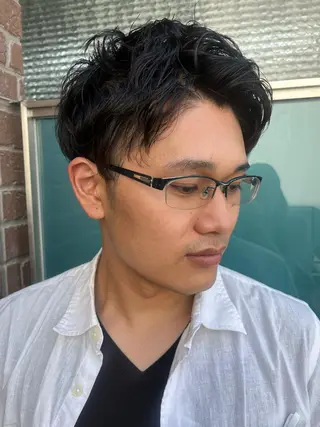 セミロング カラー パーマ ヘアアレンジ メンズ キッズ ネイル マツエク・マツパ アイブロウ 久木原 ゆりのヘアスタイル