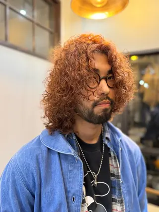 ミディアム パーマ/パーマ落とし /メンズカット/ヒロのヘアスタイル