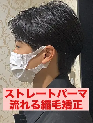 ショート パーマ メンズ メンズパーマ&メンズ 縮毛矯正/平野/渋谷のヘアスタイル